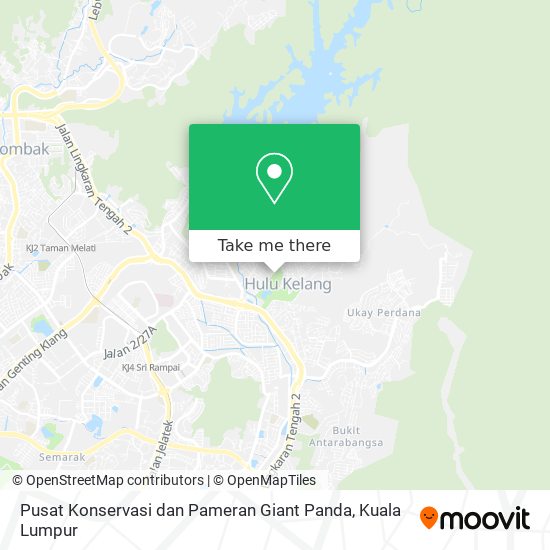 Peta Pusat Konservasi dan Pameran Giant Panda