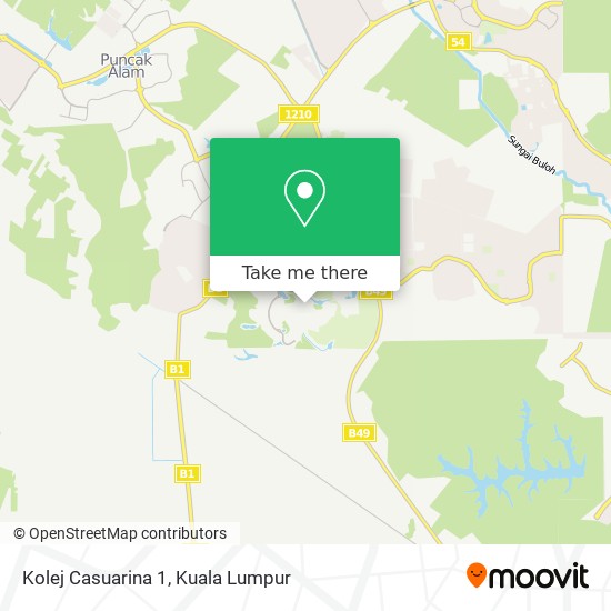 Kolej Casuarina 1 map