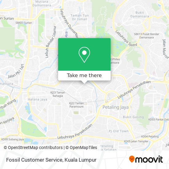 Fossil Customer Service map
