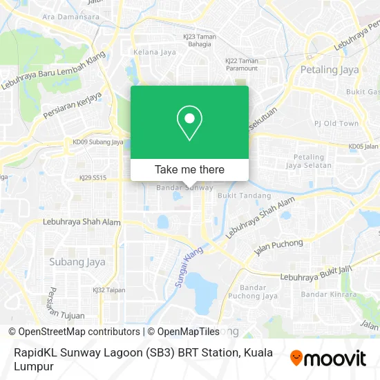 RapidKL Sunway Lagoon (SB3) BRT Station map