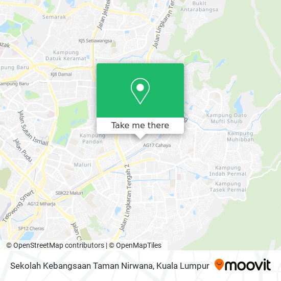 Peta Sekolah Kebangsaan Taman Nirwana