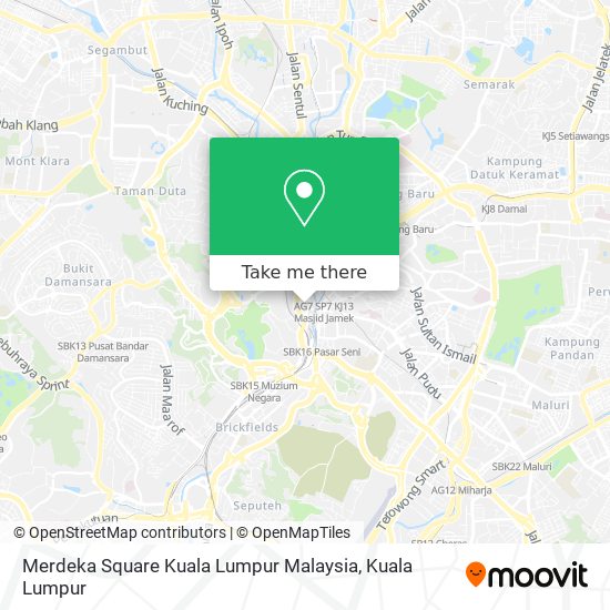 Merdeka Square Kuala Lumpur Malaysia map