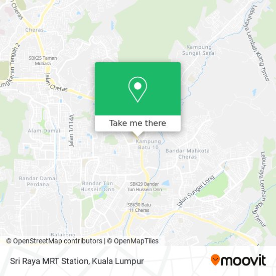 Sri Raya MRT Station map