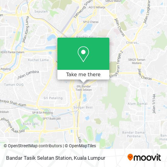 Peta Bandar Tasik Selatan Station