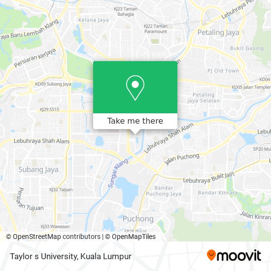 Taylor s University map