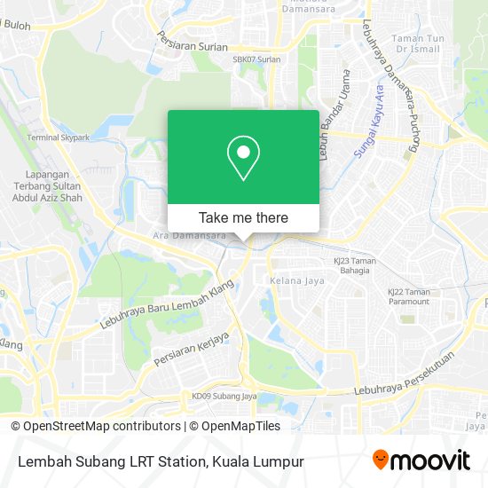 Peta Lembah Subang LRT Station