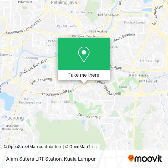 Alam Sutera LRT Station map