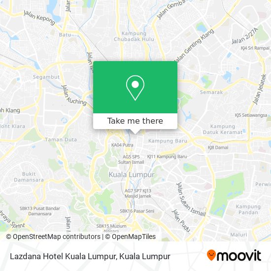 Lazdana Hotel Kuala Lumpur map