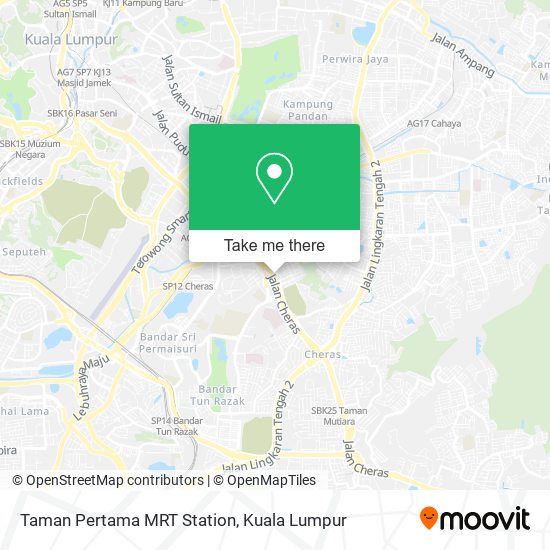 Taman Pertama MRT Station map
