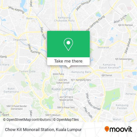 Chow Kit Monorail Station map