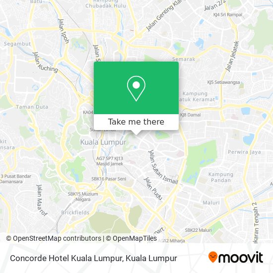 Peta Concorde Hotel Kuala Lumpur