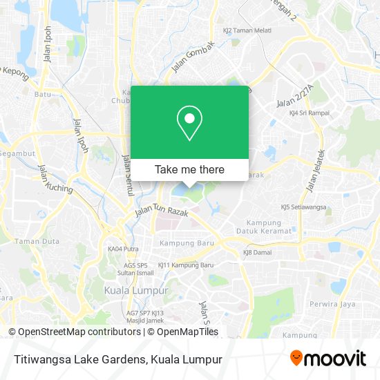 Titiwangsa Lake Gardens map