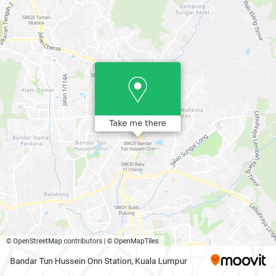 Bandar Tun Hussein Onn Station map