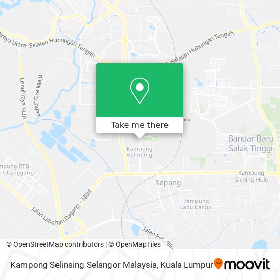 Kampong Selinsing Selangor Malaysia map