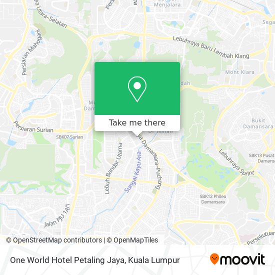 Peta One World Hotel Petaling Jaya