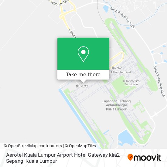 Peta Aerotel Kuala Lumpur Airport Hotel Gateway klia2 Sepang