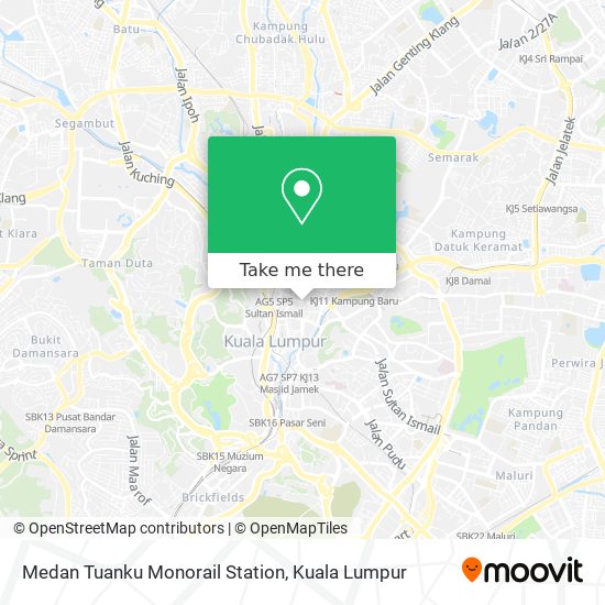 Peta Medan Tuanku Monorail Station