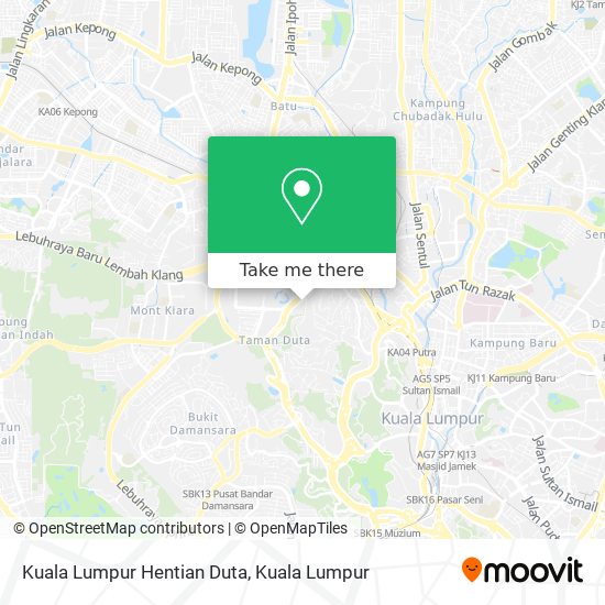 Kuala Lumpur Hentian Duta map