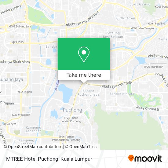 MTREE Hotel Puchong map