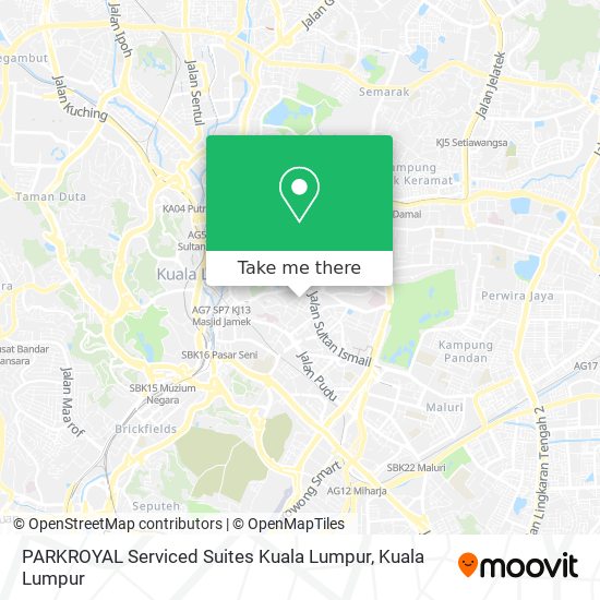 PARKROYAL Serviced Suites Kuala Lumpur map