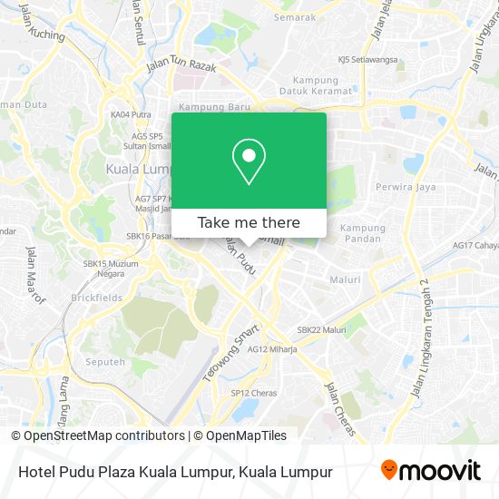 Hotel Pudu Plaza Kuala Lumpur map