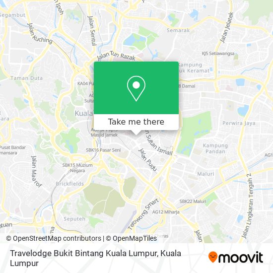 Travelodge Bukit Bintang Kuala Lumpur map