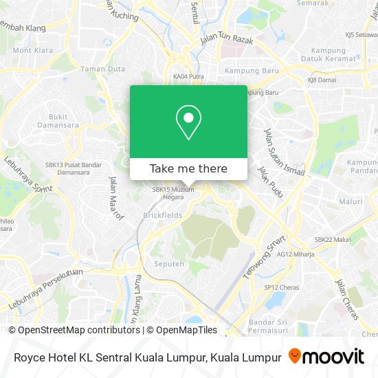 Peta Royce Hotel KL Sentral Kuala Lumpur