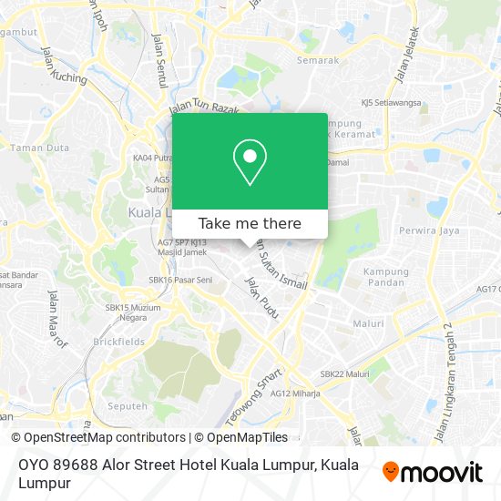 Peta OYO 89688 Alor Street Hotel Kuala Lumpur