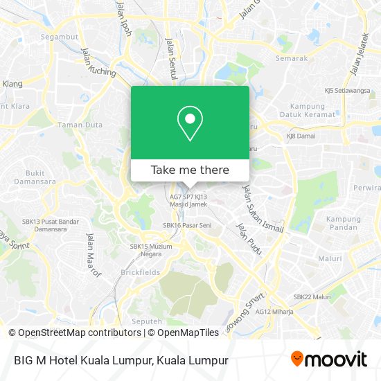 Peta BIG M Hotel Kuala Lumpur