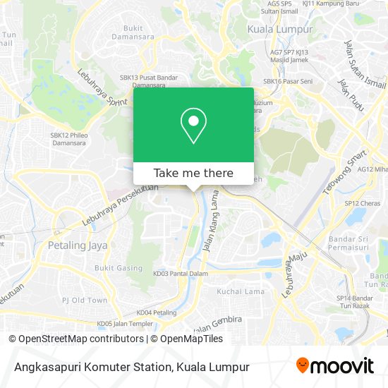 Peta Angkasapuri Komuter Station
