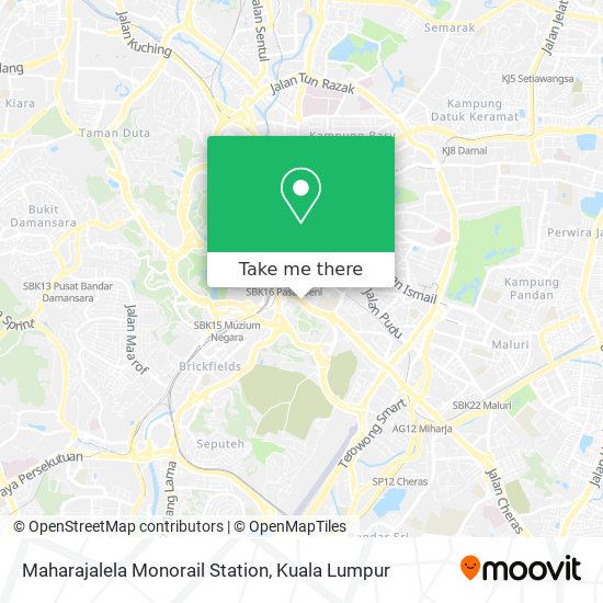Maharajalela Monorail Station map