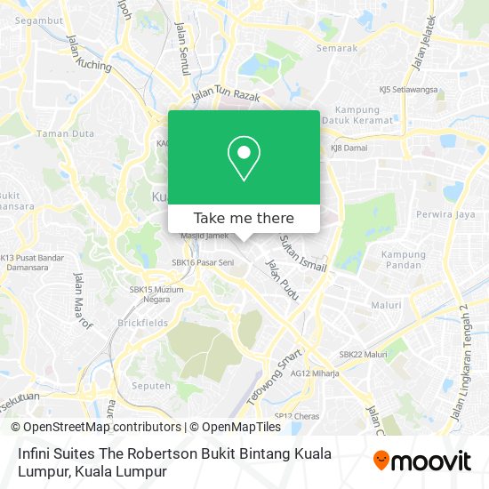 Infini Suites The Robertson Bukit Bintang Kuala Lumpur map