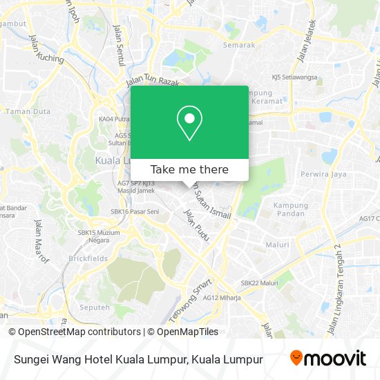 Sungei Wang Hotel Kuala Lumpur map