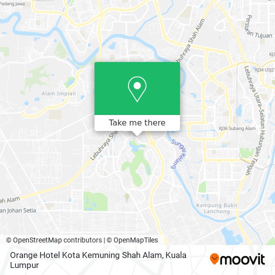 Orange Hotel Kota Kemuning Shah Alam map