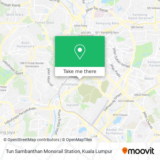 Tun Sambanthan Monorail Station map