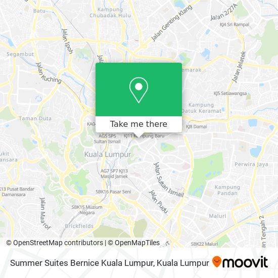 Summer Suites Bernice Kuala Lumpur map