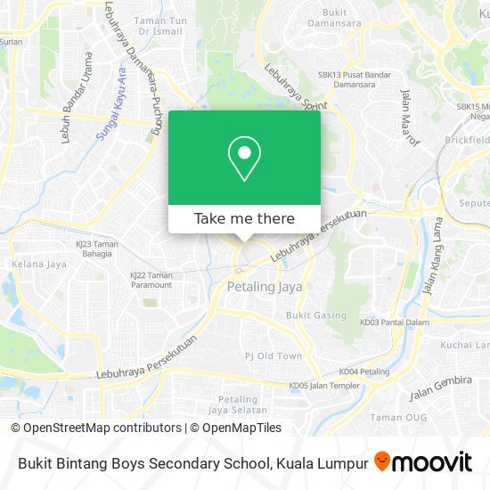 Bukit Bintang Boys Secondary School map