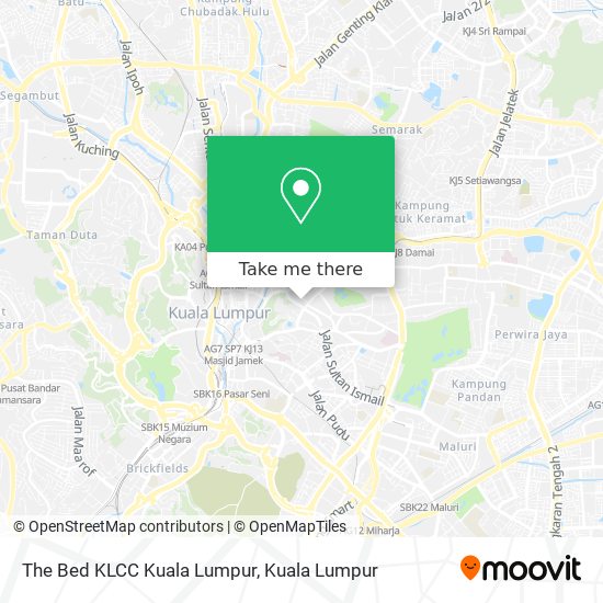 The Bed KLCC Kuala Lumpur map