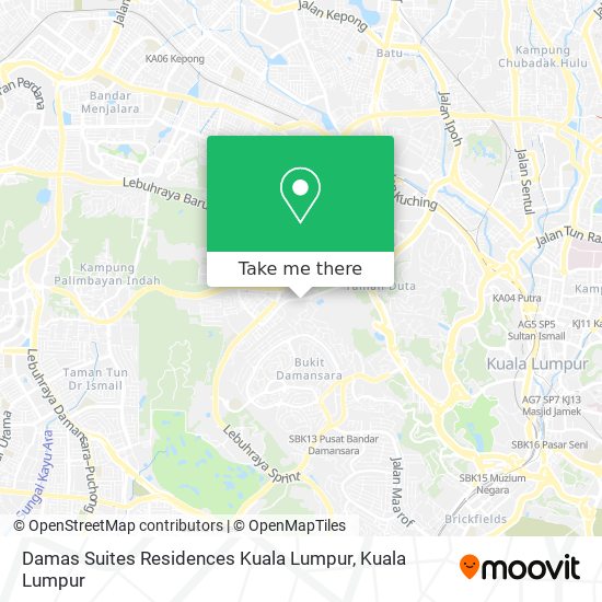 Damas Suites Residences Kuala Lumpur map