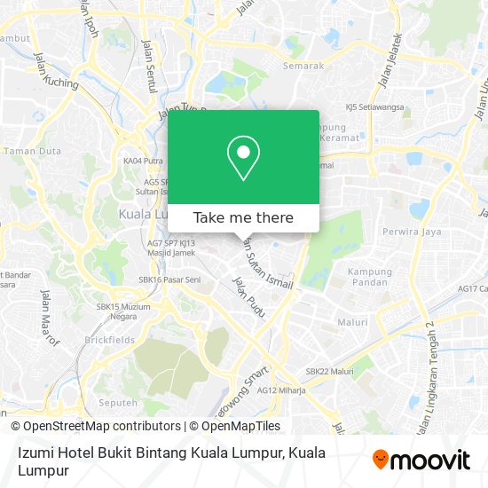 Izumi Hotel Bukit Bintang Kuala Lumpur map