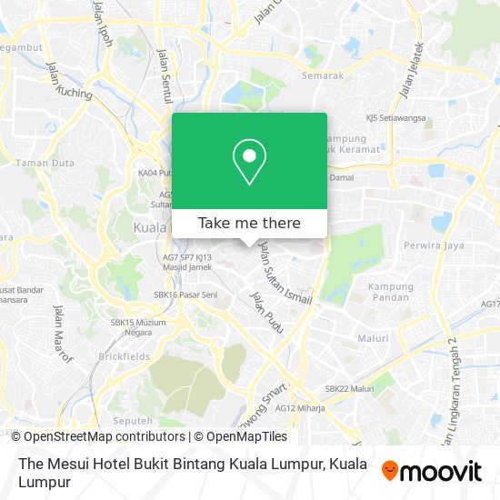 The Mesui Hotel Bukit Bintang Kuala Lumpur map