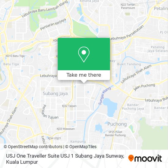 USJ One Traveller Suite USJ 1 Subang Jaya Sunway map