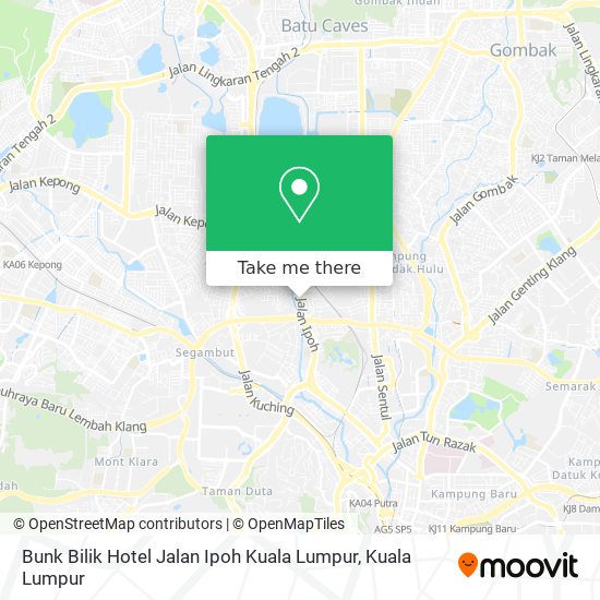 Bunk Bilik Hotel Jalan Ipoh Kuala Lumpur map