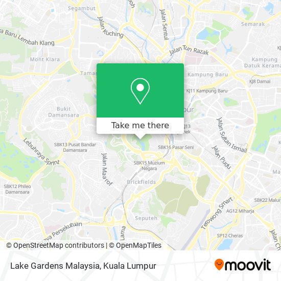 Lake Gardens Malaysia map