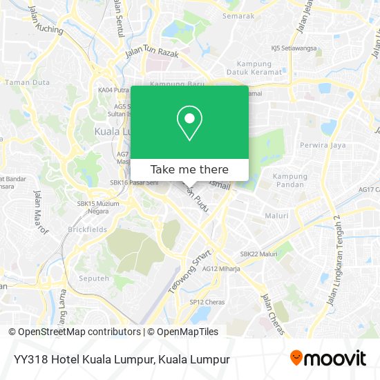 YY318 Hotel Kuala Lumpur map