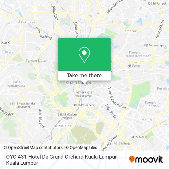 OYO 431 Hotel De Grand Orchard Kuala Lumpur map