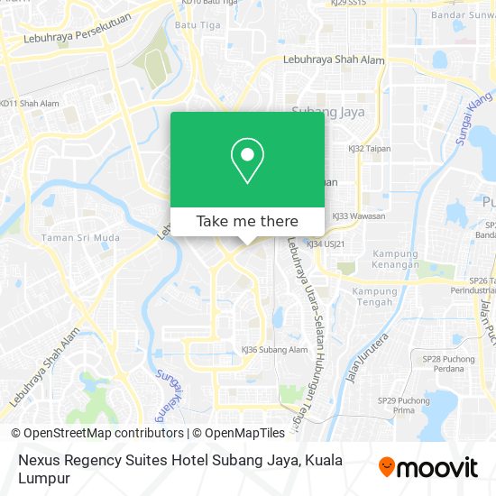 Nexus Regency Suites Hotel Subang Jaya map