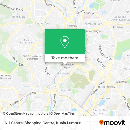 Peta NU Sentral Shopping Centre