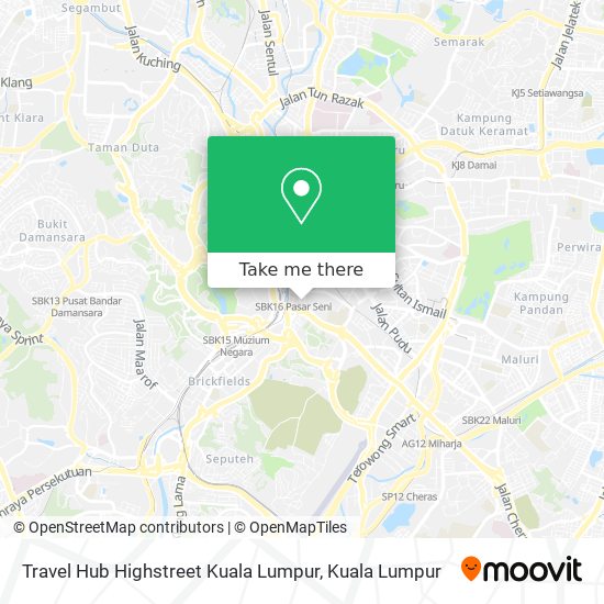 Travel Hub Highstreet Kuala Lumpur map
