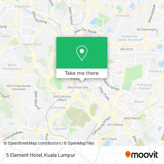 5 Element Hotel map